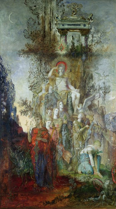 Las Musas dejando a su padre Apolo para salir a iluminar el mundo, 1868 de Gustave Moreau